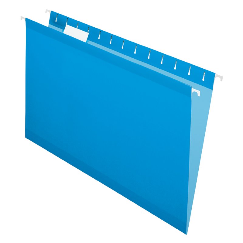 Blue Legal Size Hanging File Folders - 25 Pack, 15 3/4 x 9 3/8 inches