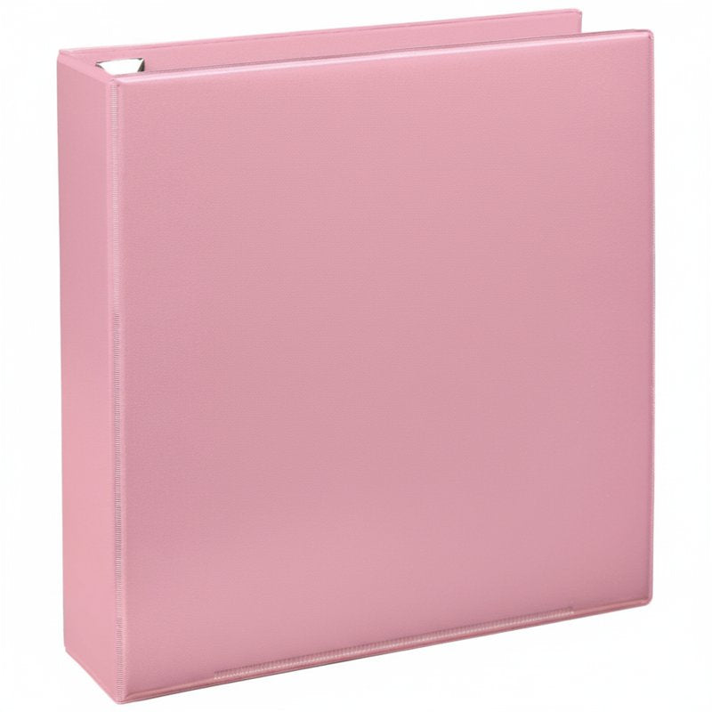 Heavy-Duty View 3-Ring Binder with 2-Inch D-Rings, 565 Sheet Capacity, Recycled Light Pink