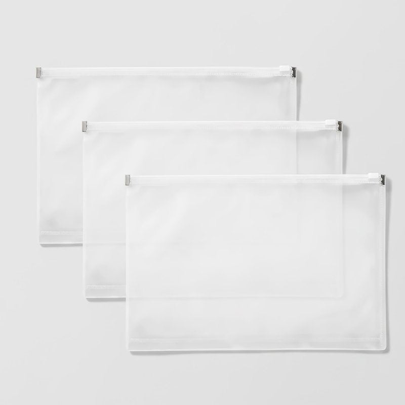 Clear Zipper Envelopes for Checks - Pack of 3 Office Supplies