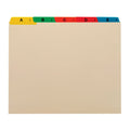 Letter Size Manila File Guides Pack of 25 - A to Z Organizer for Office & Home