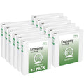 3 Ring Binders - 1.5 Inch Capacity, 275 Sheets, White, 12-Pack