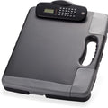 Portable Clipboard Storage Case with Built-in Calculator - Charcoal