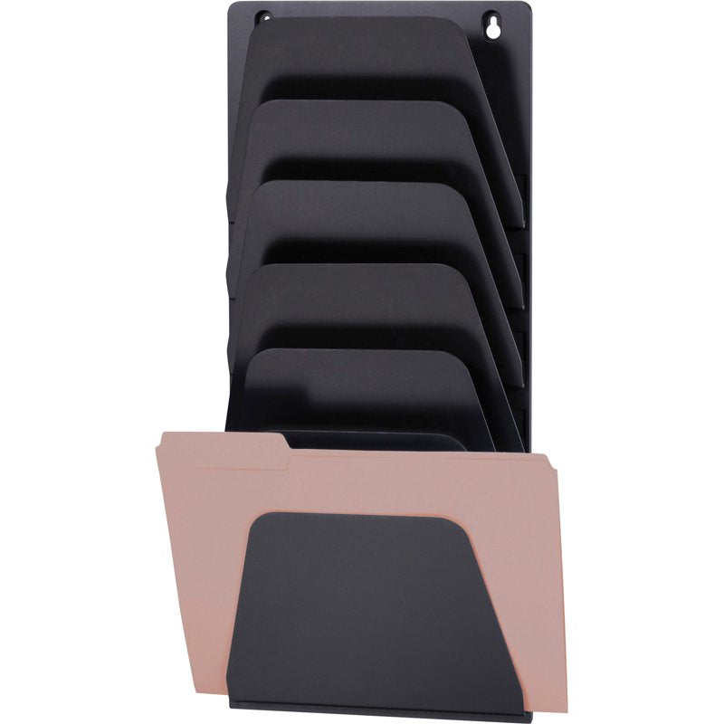 Wall File Holder with 7 Compartments - Office Desk Organizer