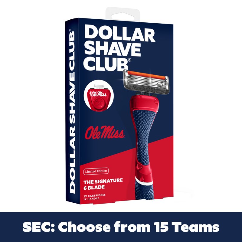 6-Blade Razor Starter Set with School Colors - Men's Shaving Kit