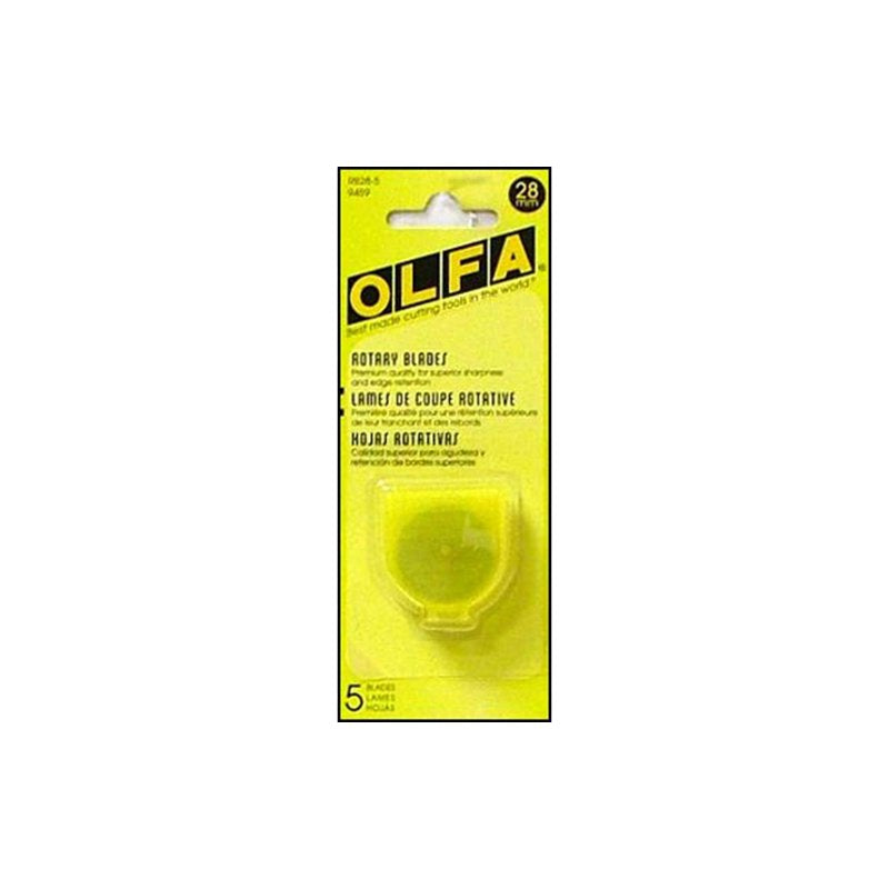 28mm Rotary Blade Set - 5 Replacement Steel Blades for Rotary Cutters