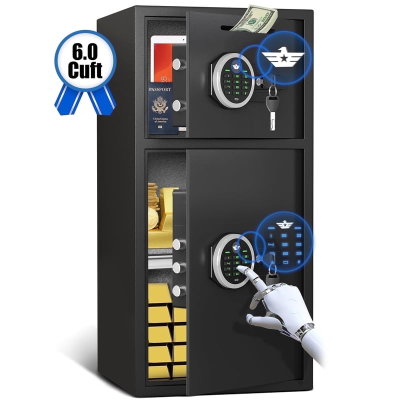Heavy Duty Digital Home Safe with Dual Alarm & Fireproof Storage