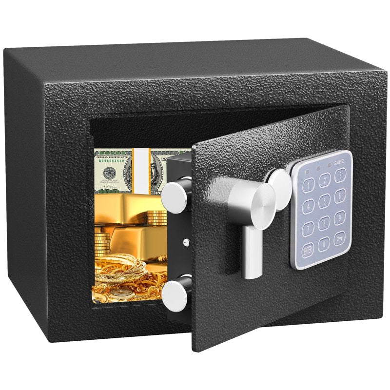 Mini Digital Safe Box with Electronic Keypad for Cash Jewelry & Firearms