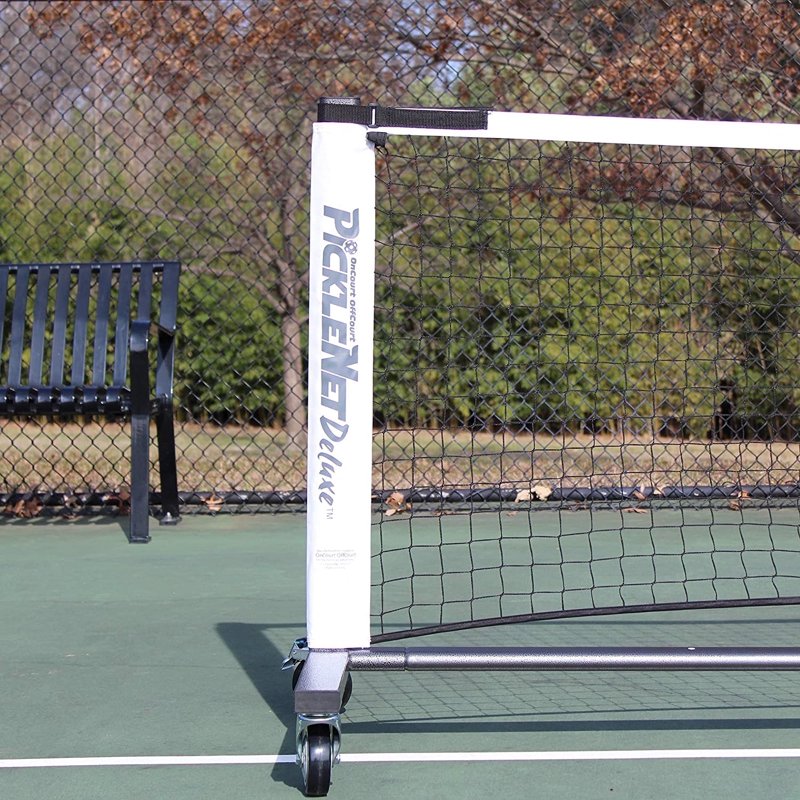 Portable Pickleball Net System with Wheels - Deluxe Aluminum & Steel Frame