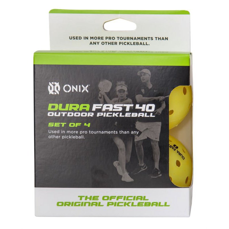 Onix Dura Fast 40 Pickleball Balls - 4 Pack, Yellow (Variation: Yellow)