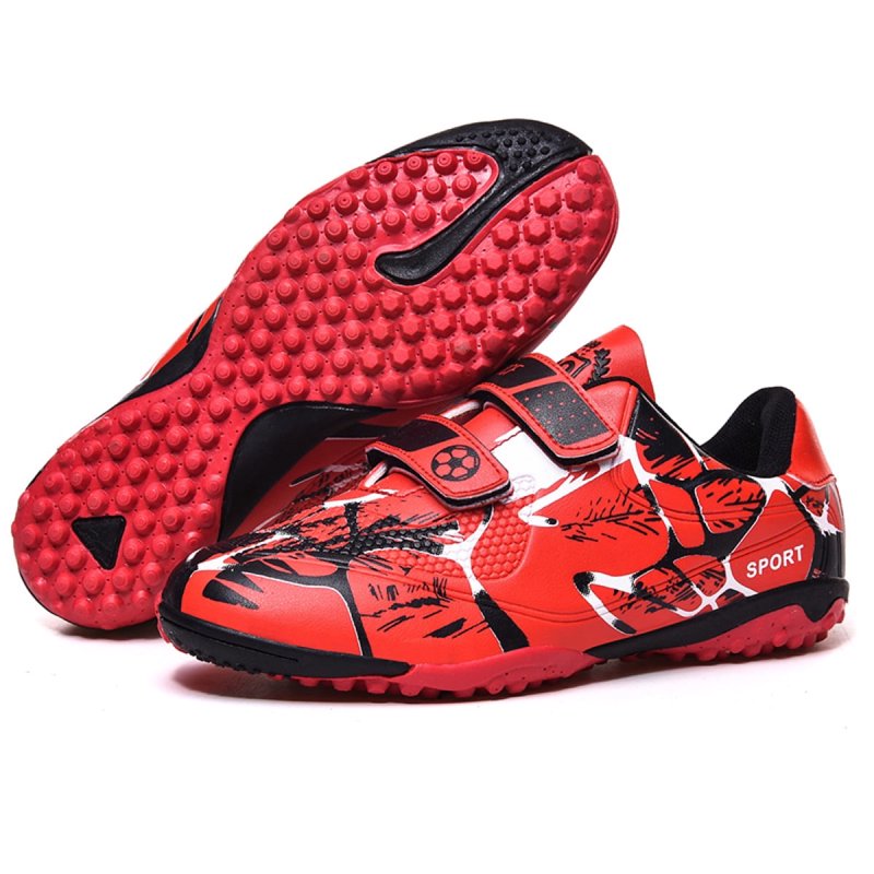 OnyxTrek Youth Turf TF Training Soccer Shoes - Red (1 Little Kid), Rubber Multi-Studs