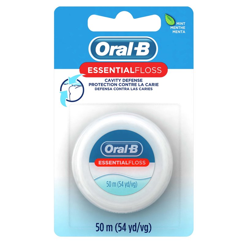 Waxed Dental Floss Mint Floss for Plaque Removal - 50m, Multipack Options