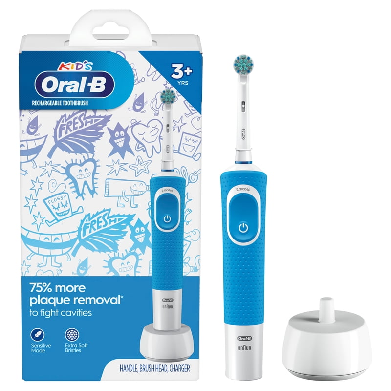 Kids Electric Toothbrush for Ages 3+ with Timer & Sensitive Brush Head