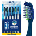 Manual Toothbrush Set with CrossAction Bristles for Deep Plaque Removal - 6 Pack