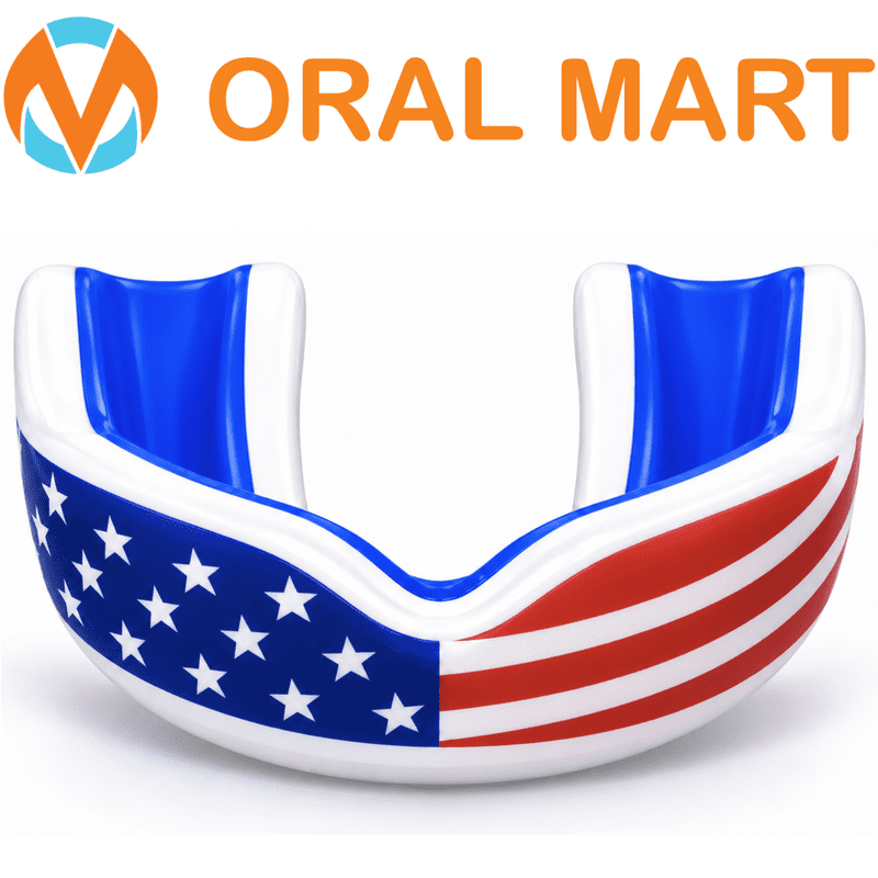 Youth Sports Mouth Guard for Kids - Impact-Resistant, BPA-Free, USA Flag Design