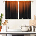 Orange and Black Ombre Window Curtains for Kitchen Living Bedroom - 1 Pair, 27.5" W x 36" L, Gradient Fabric