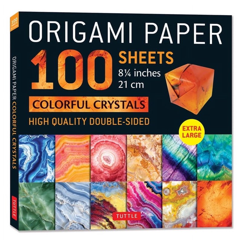 Colorful Crystals Origami Paper Pack - Double-Sided 100 Sheets 8.25"