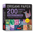 Origami Paper Pack 200 Sheets Marbled Double-Sided 6x6 Inch Art & Craft