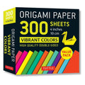 Vibrant Double-Sided Origami Paper Pack - 300 Sheets 10cm with 12 Designs