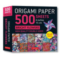 500 Sheets Double-Sided Origami Paper with Bright Floral Designs - 6 Inch Squares