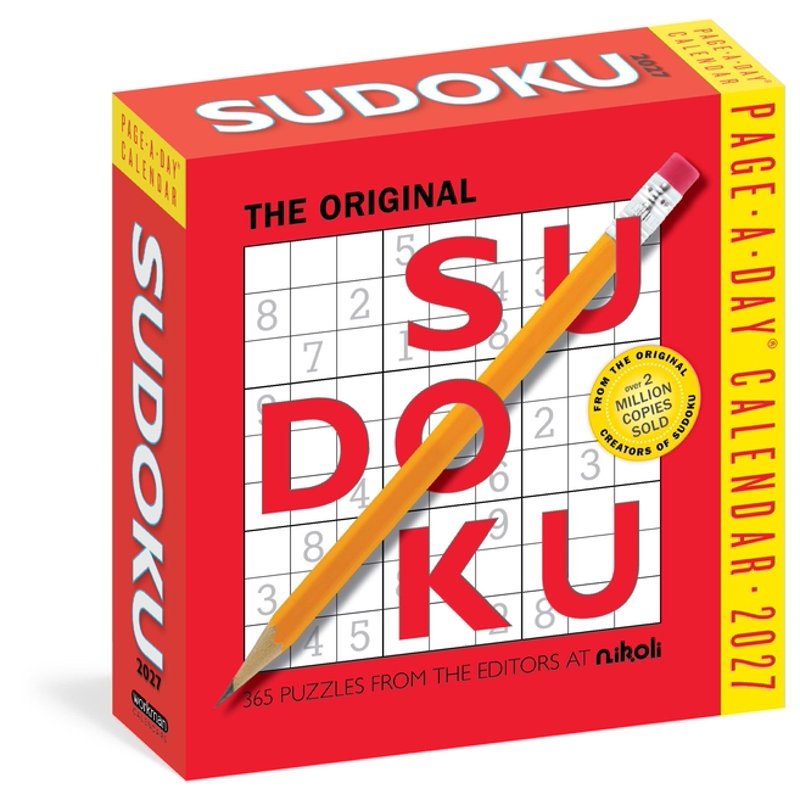Sudoku Page-A-Day Calendar 2027 - Daily Brain Teasers & Puzzles, Eco-Friendly