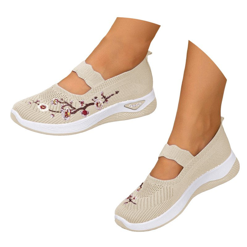 Orthopedic Slip-On Walking Shoes for Women Wide Width Support Casual Sneakers