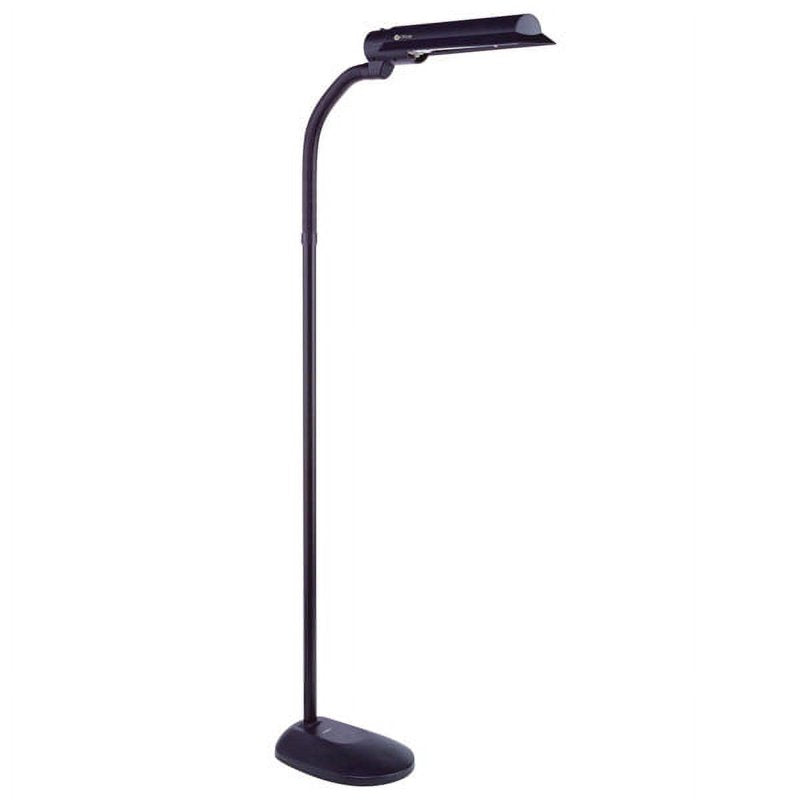 OttLite WingShade 18W Floor Lamp - Adjustable Black Reading Light