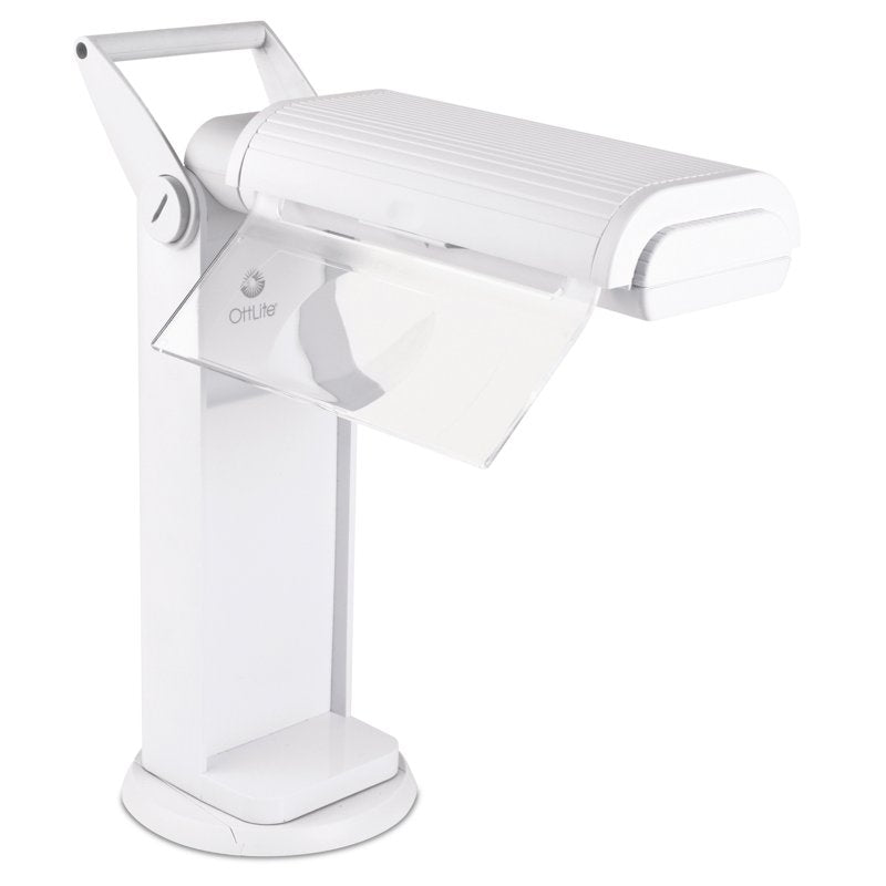 OttLite Magnifier Task Lamp with Swivel Base and LED Light - White