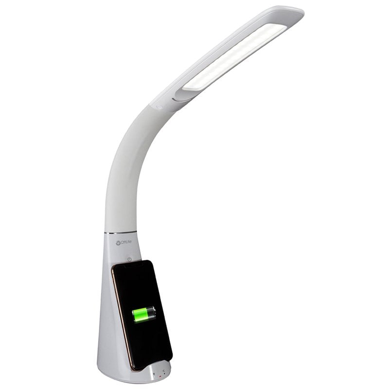 Sanitizing LED Desk Lamp with Wireless Charging & Adjustable Neck