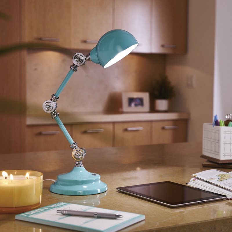 LED Desk Lamp with USB Charging Port - Healthier Eye Care, Adjustable Light