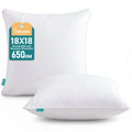 Cotton Throw Pillow Inserts 2 Pack - Hypoallergenic Fluffy Cushion Support