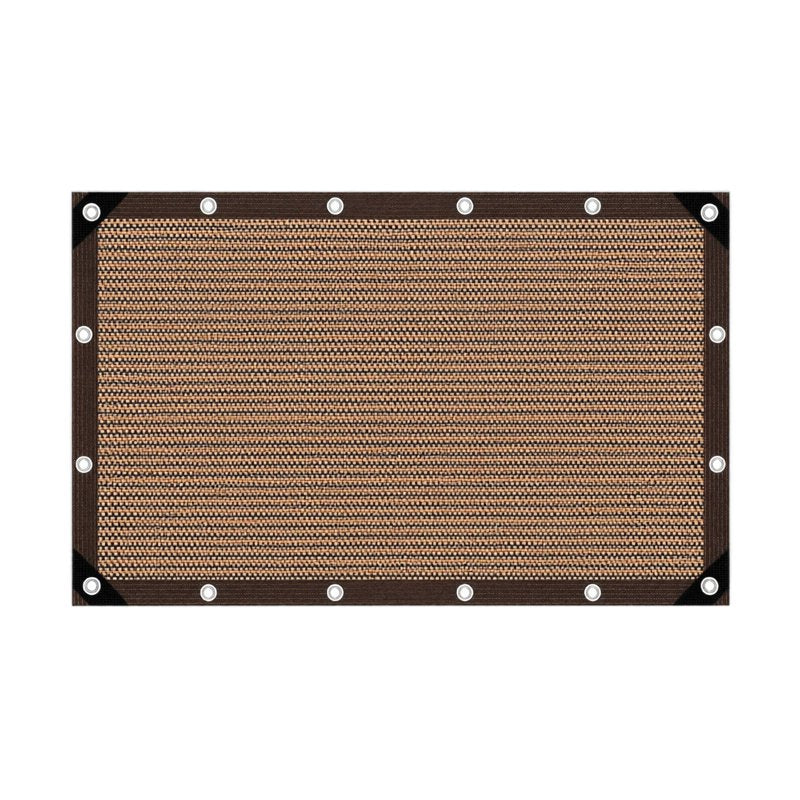 Heavy-Duty Outdoor Shade Cloth Privacy Screen for Patio & Garden - Brown 197x158 Inch