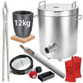 12kg Metal Melting Furnace Kit Propane Smelter Foundry Kiln for Gold Silver Copper Aluminum Recycling