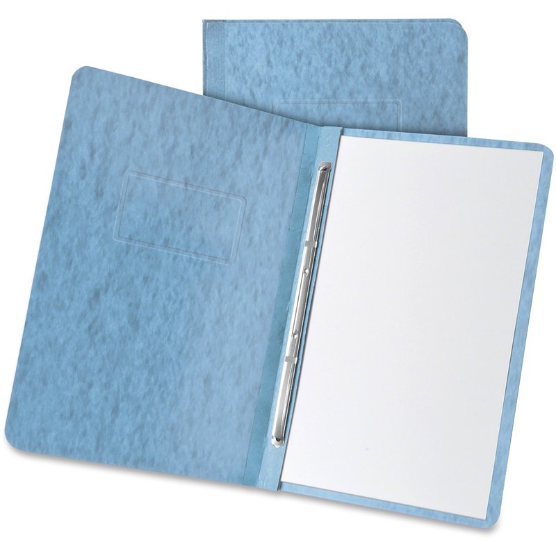Oxford Pressboard Report Cover with Hinge - Light Blue, 1 Pack
