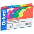 Office Filing Card Guides Alpha 1/5 Tab Polypropylene 4x6 25/Set