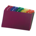 Durable Poly Card Guides Set of 25 - Color-Coded Filing Accessories