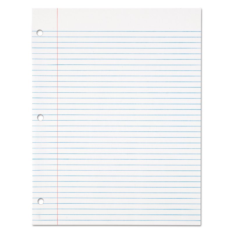 Office Paper - 8.5 x 11 College Ruled Filler Paper, 500 Sheets, White