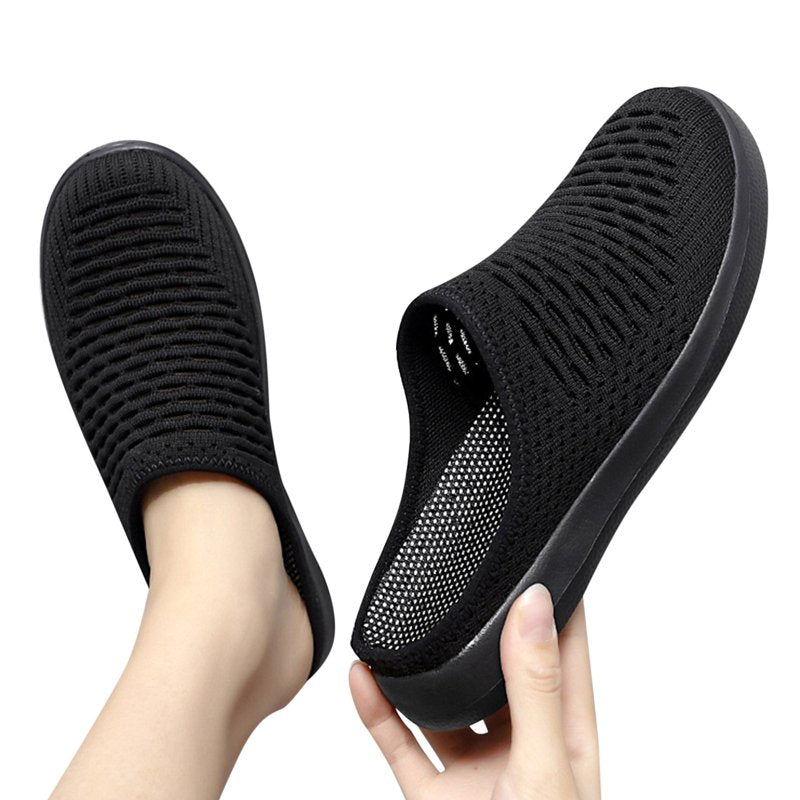 Women's Slip-On Sneakers - Comfortable Wide Width Athletic Shoes for Walking and Casual Wear