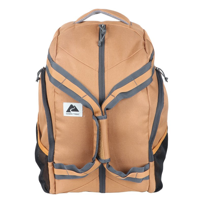 Convertible Backpack Duffel Bag - 35L, Brown, Versatile Travel & Outdoor Gear