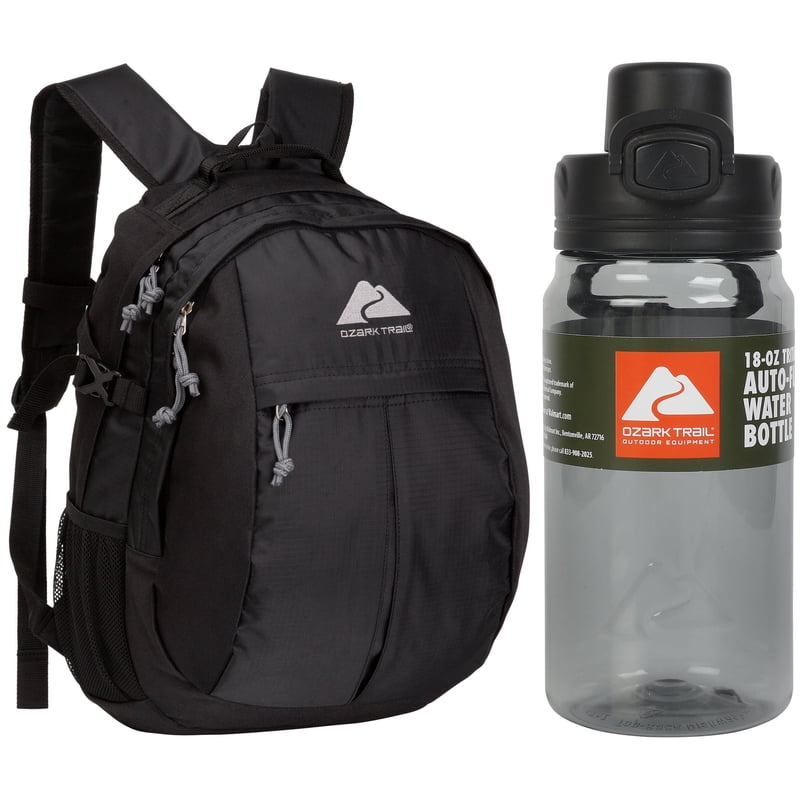 Hiking Backpack 25L with Hydration Compatible Water Bottle Set - Unisex