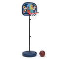 Kids Adjustable Indoor Outdoor Basketball Hoop Set with PAW Patrol Design