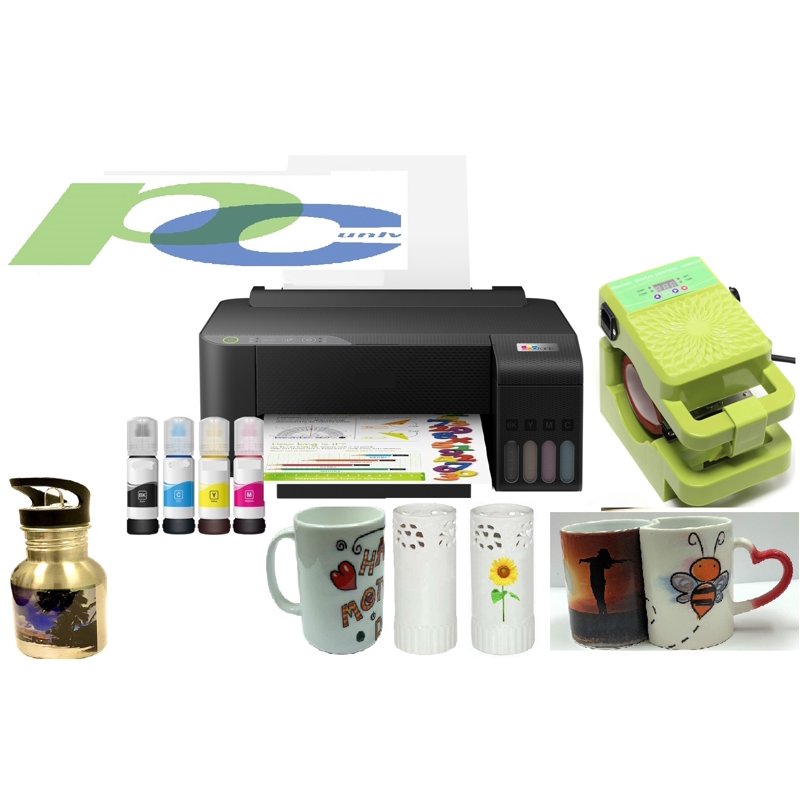 Wireless Sublimation Printer Bundle with Mug Press - High-Volume 10,000 Pages