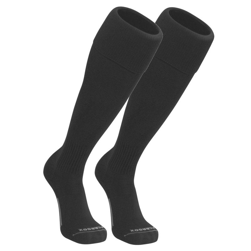 Knee High Soccer Socks with Arch Support - Pear Sox Euro Solid Black, Size S