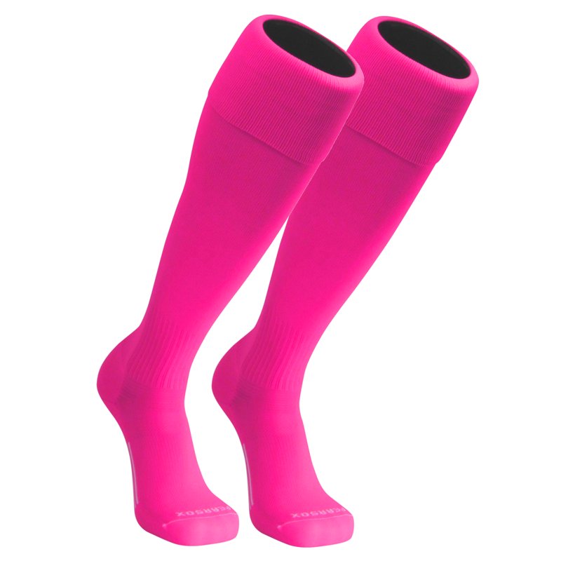 Knee High Soccer Socks with Arch Support - Neon Pink, L