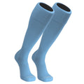 Knee High Soccer Socks with Arch Support - Euro Solid Sky Blue, S
