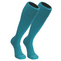 Knee High Soccer Socks with Arch Support - Pear Sox Euro Solid Teal Blue, L