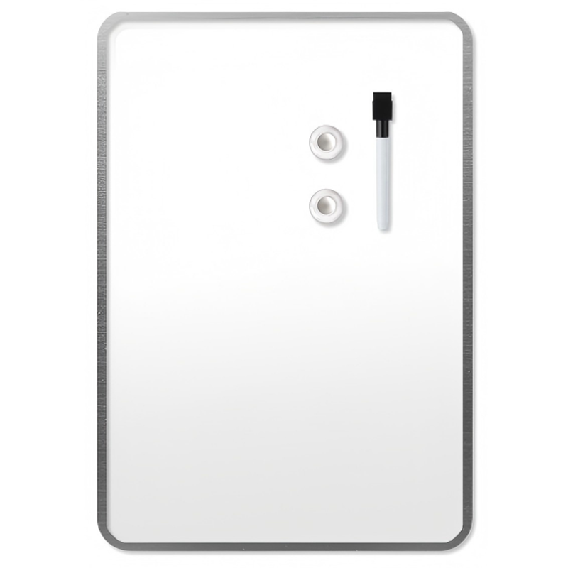 Magnetic Dry Erase Board 17x23 Inches with Marker & Magnets - White