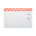 Undated Weekly Planner 14x9.75 Inch Pink and Orange Check - Office Organizer