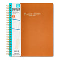 15-Month Spiral-Bound Weekly Monthly Planner 9x11 Hardcover Brown