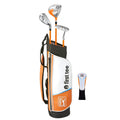 PGA TOUR x First Tee Junior Golf Club Set - Right Handed, 5-Piece with Carry Bag, Height 3'6"–4'1", Orange