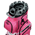PGM Women's Golf Cart Bag 14-Way Organizer Silent Top Waterproof - Pink